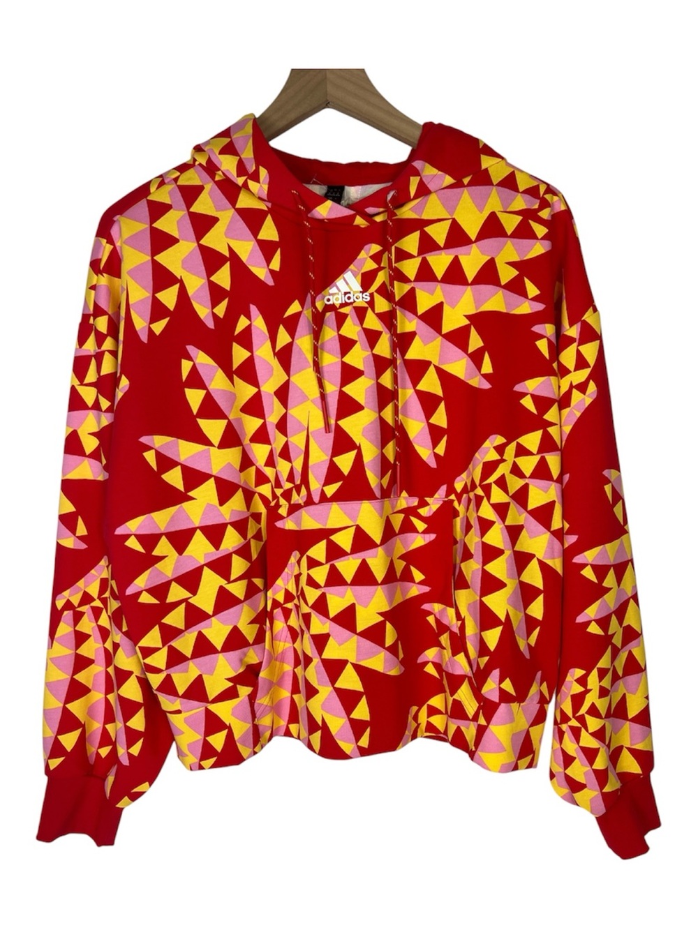 Adidas X Farm Rio Sz M Hoodie Loose Fit Red and Yellow NWT